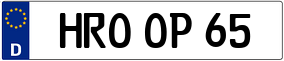 Trailer License Plate